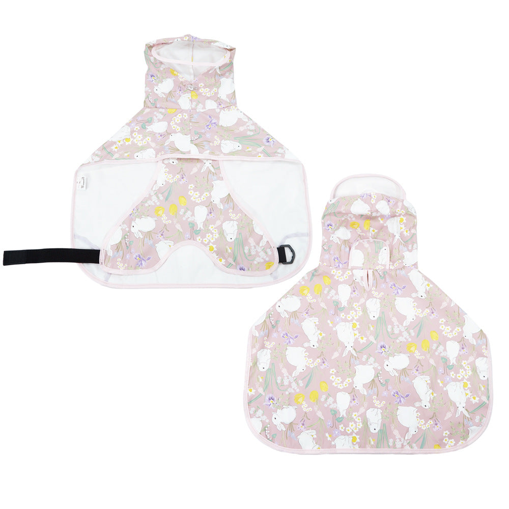 Transparent Brim Pet Raincoat With Bellyband