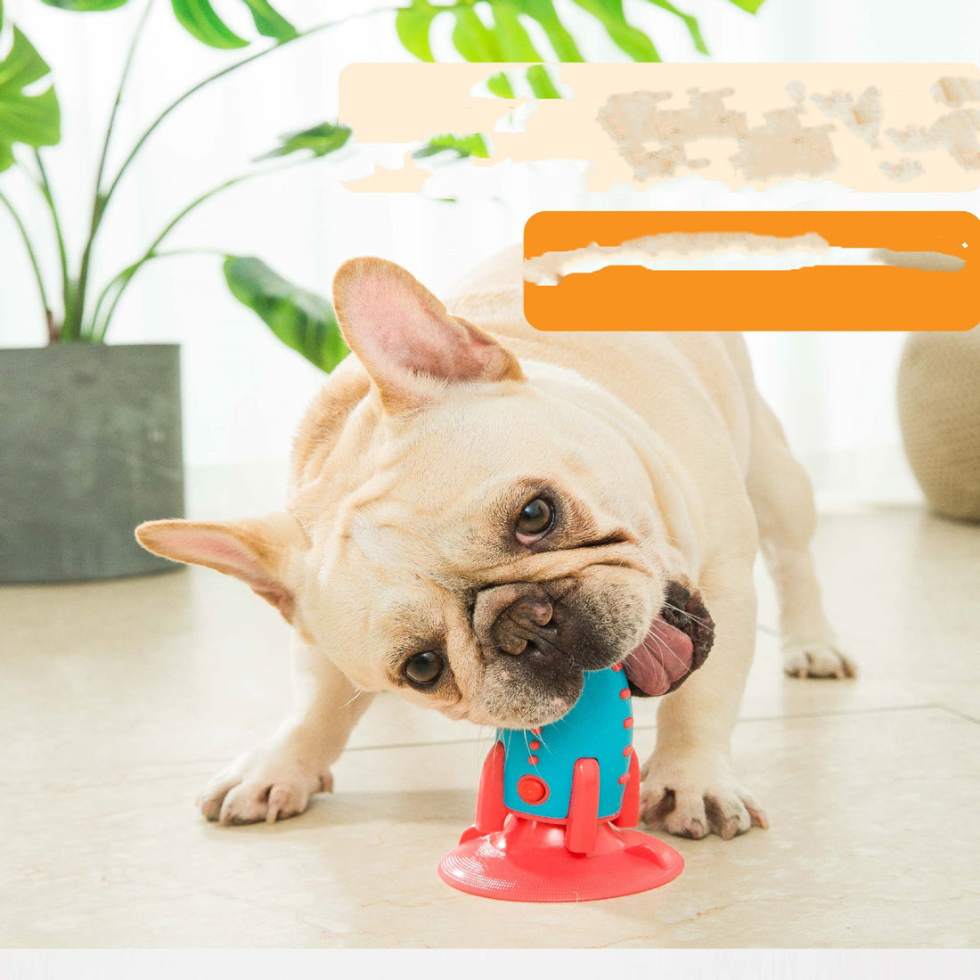 Rocket Shape Pet Toy Food Dispensing Durable Chew Toy
