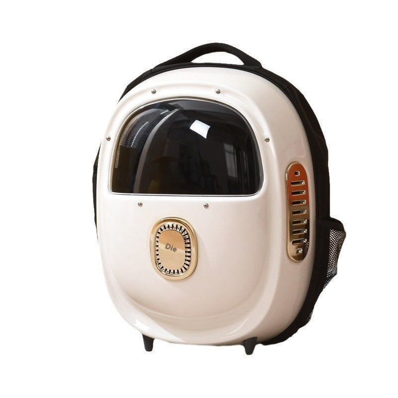 Pet Backpack With Half Window Heating And Airflow System