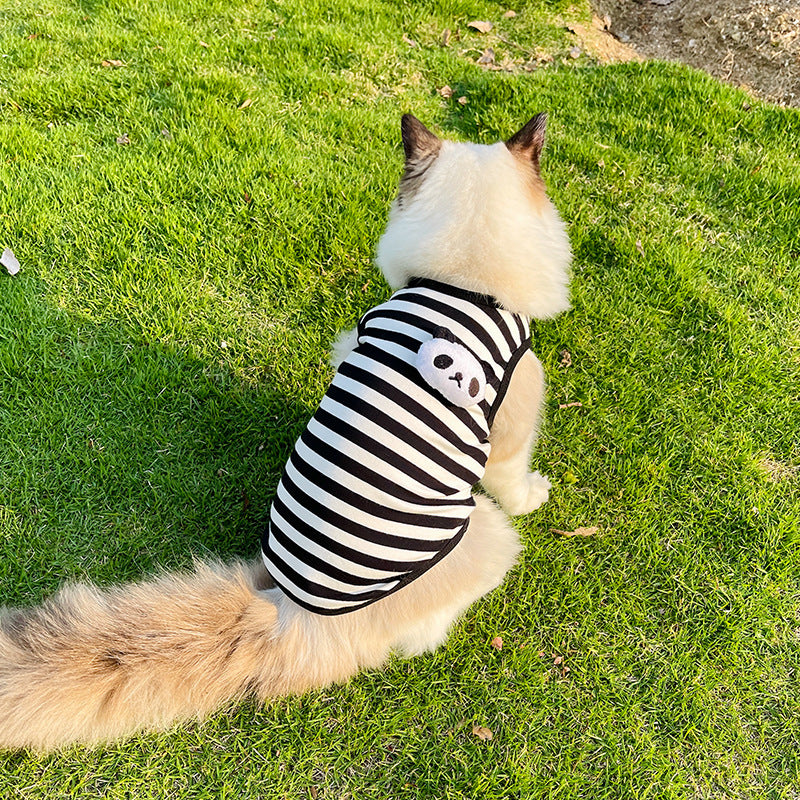 Striped Pet Vest Clothing For Small Pets