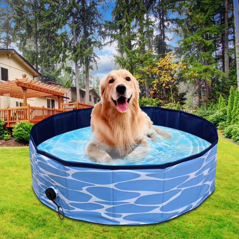Foldable Pet Bathing Pool Collapsible Indoor Outdoor Tub