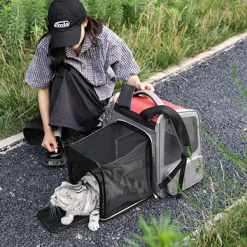 Diaper Bag Portable Pet Backpack Expandable Large Capacity
