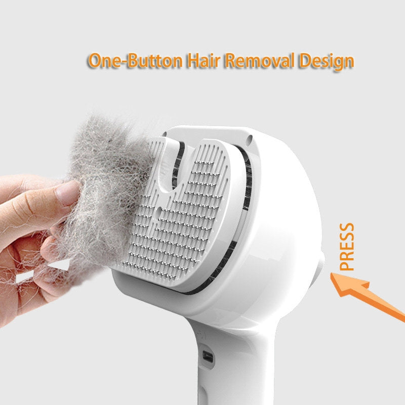 Self-Cleaning Pet Hair Removal Comb with Mist