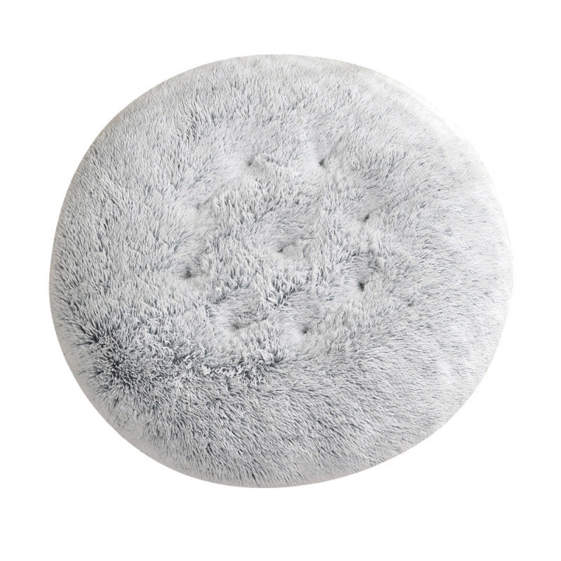 Round Plush Warm Pet Bed Comfortable Sleeping Mat House