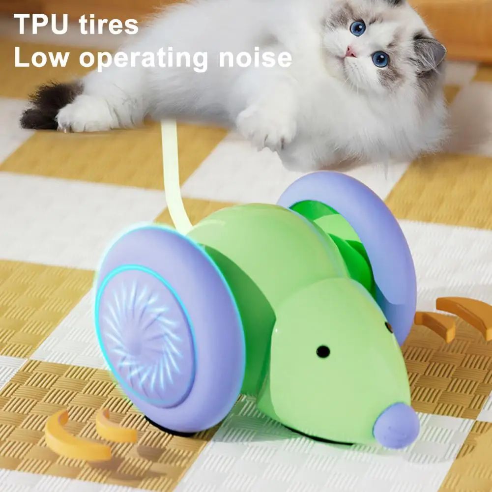 Interactive Electric Mouse Teasing Stick Automatic Pet Toy
