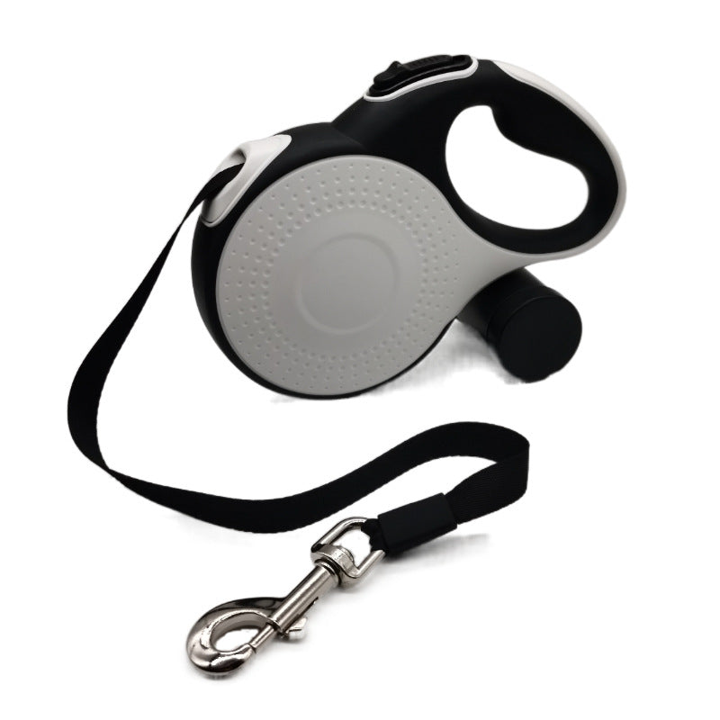 Automatic Retractable Pet Leash With Built In Waste Bag Dispenser