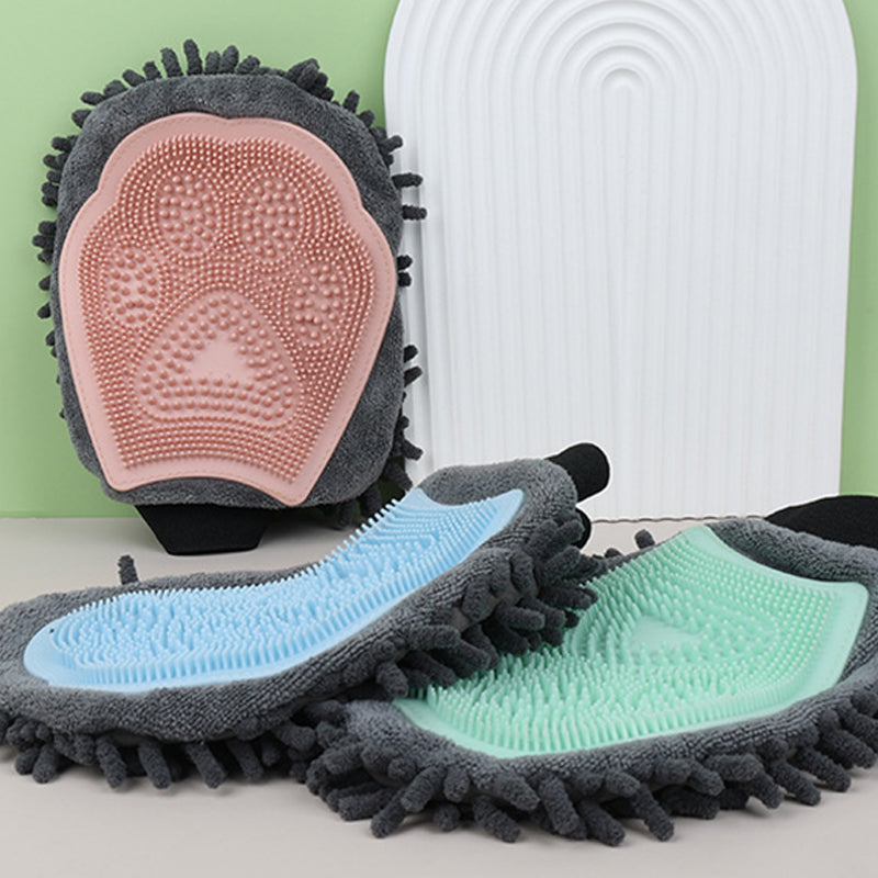 2-in-1 Pet Grooming Brush and Massage Glove