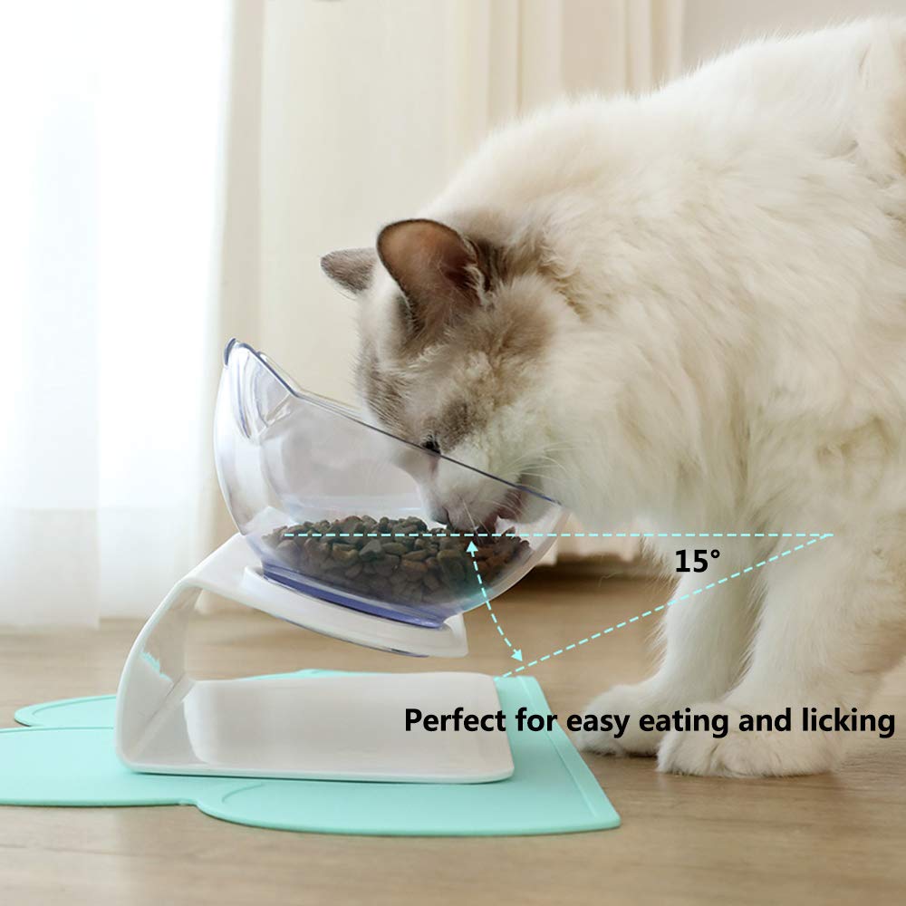 Non Slip Double Pet Bowl With Raised Neck Support Stand