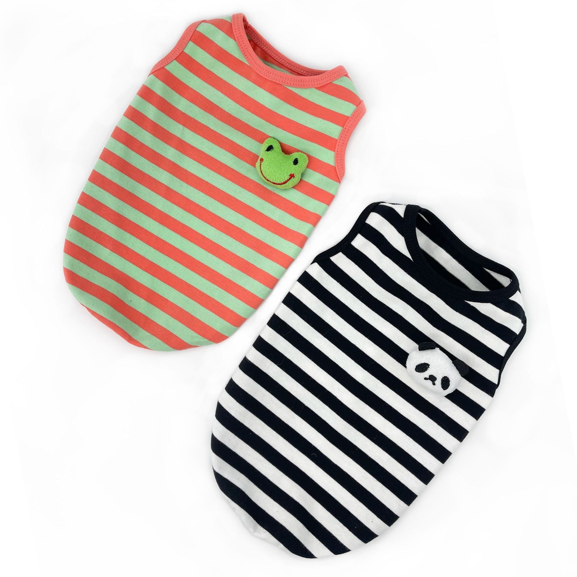 Striped Pet Vest Clothing For Small Pets