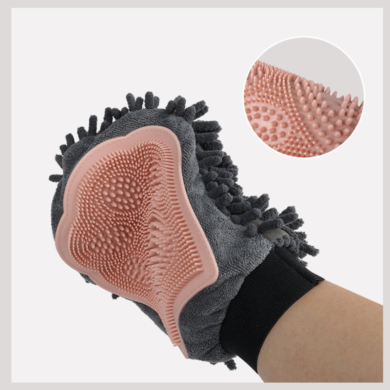2-in-1 Pet Grooming Brush and Massage Glove
