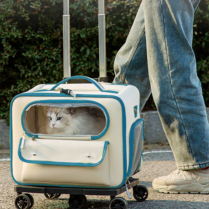 Stylish Anti Stress Pet Backpack Trolley Carrier Bag