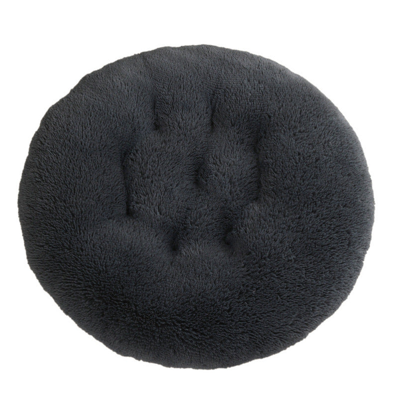 Round Plush Warm Pet Bed Comfortable Sleeping Mat House