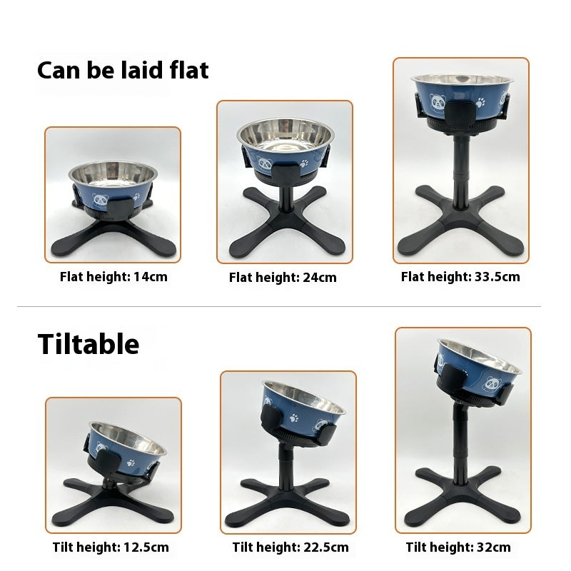 Adjustable Elevated Pet Bowl Stand Anti Spill Design