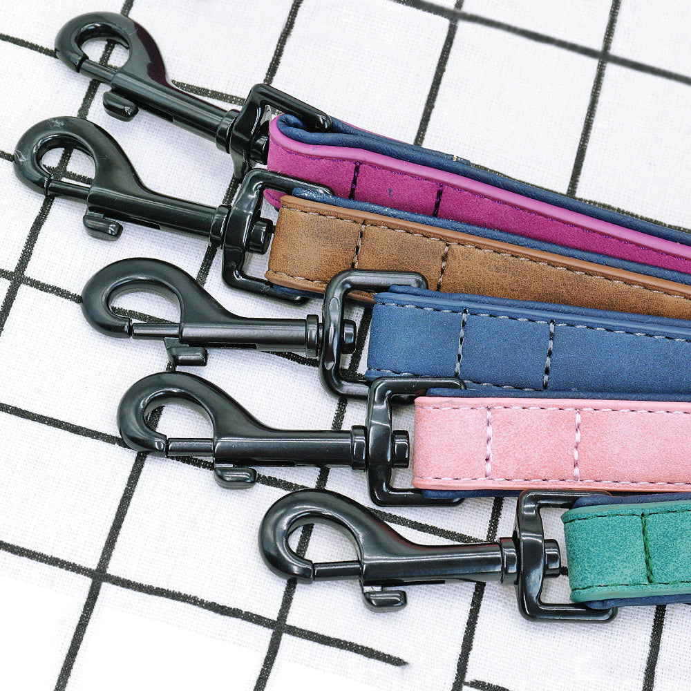 Pull Resistant Leather Pet Leash For Durable Daily Use