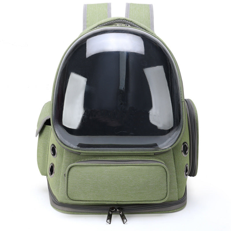 Transparent Portable Pet Backpack With Capsule Design