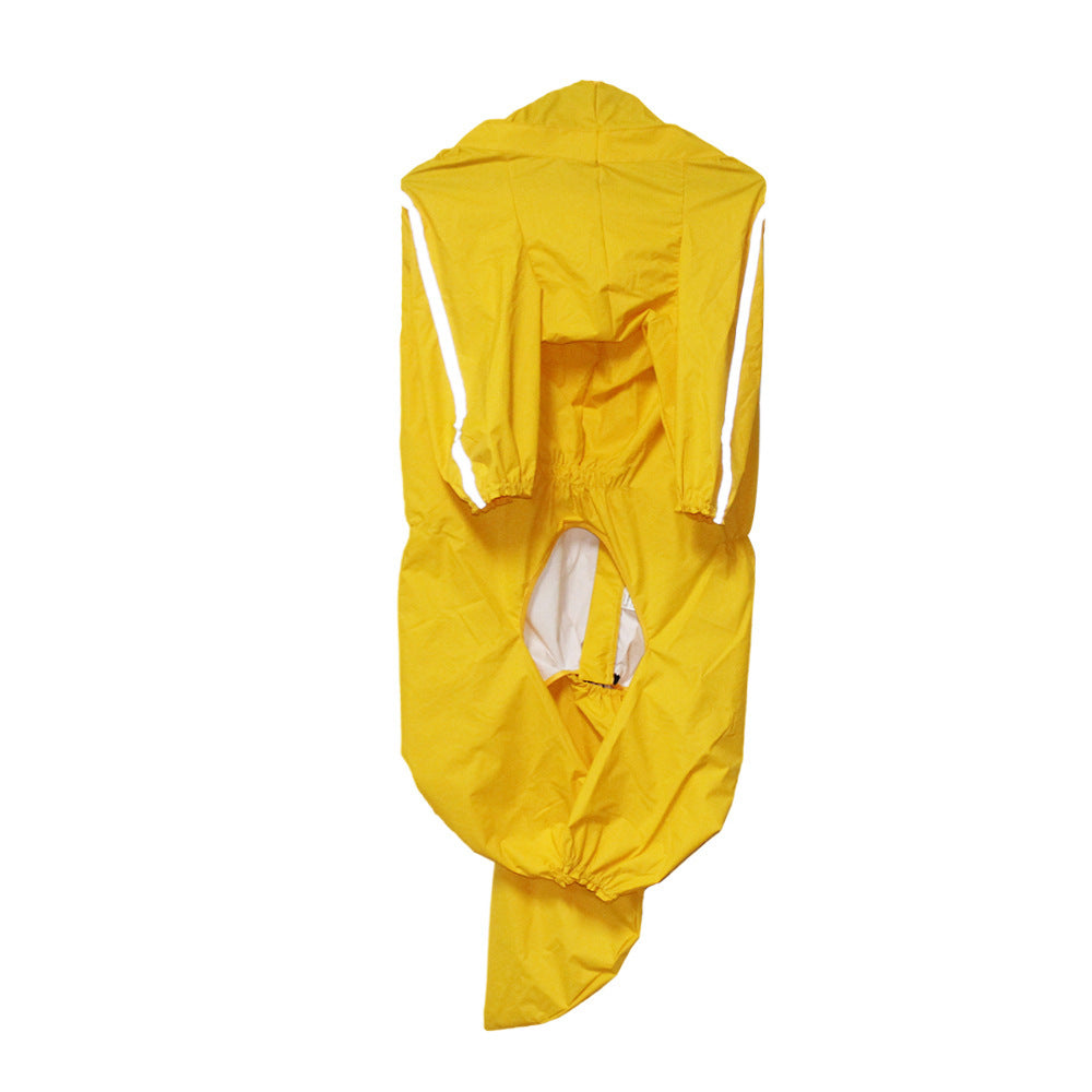 Adjustable Waterproof Pet Raincoat With Tail Cover Hood