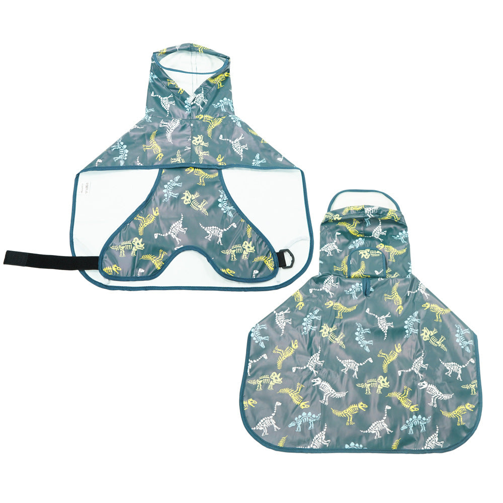 Transparent Brim Pet Raincoat With Bellyband