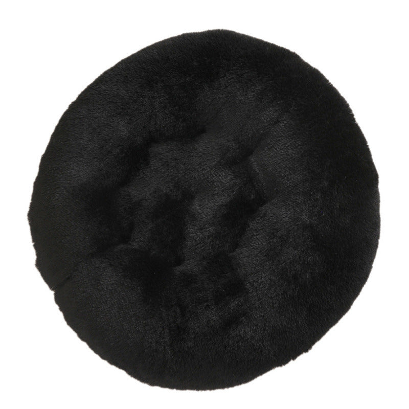 Round Plush Warm Pet Bed Comfortable Sleeping Mat House