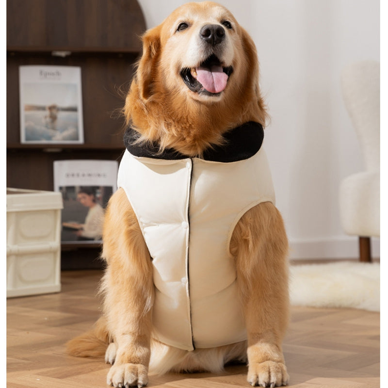 Trendy Thick Warm Cotton Padded Pet Vest With Pocket