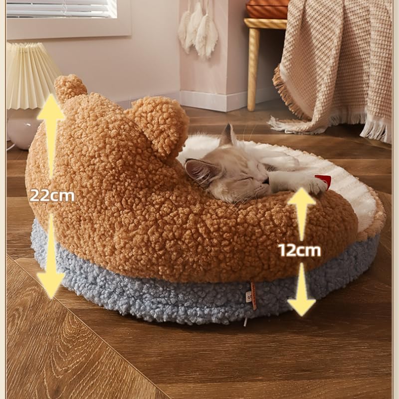 Washable Cozy Pet Bed With High Backrest All Season Design