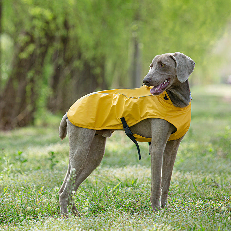 Portable PU Pet Raincoat For Large Pets