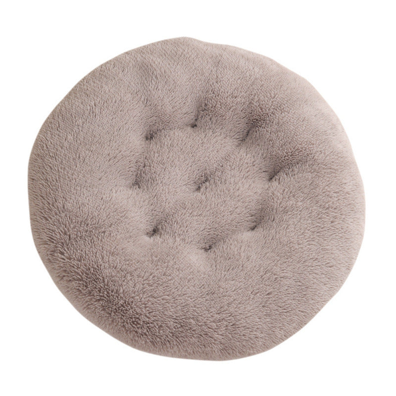 Round Plush Warm Pet Bed Comfortable Sleeping Mat House