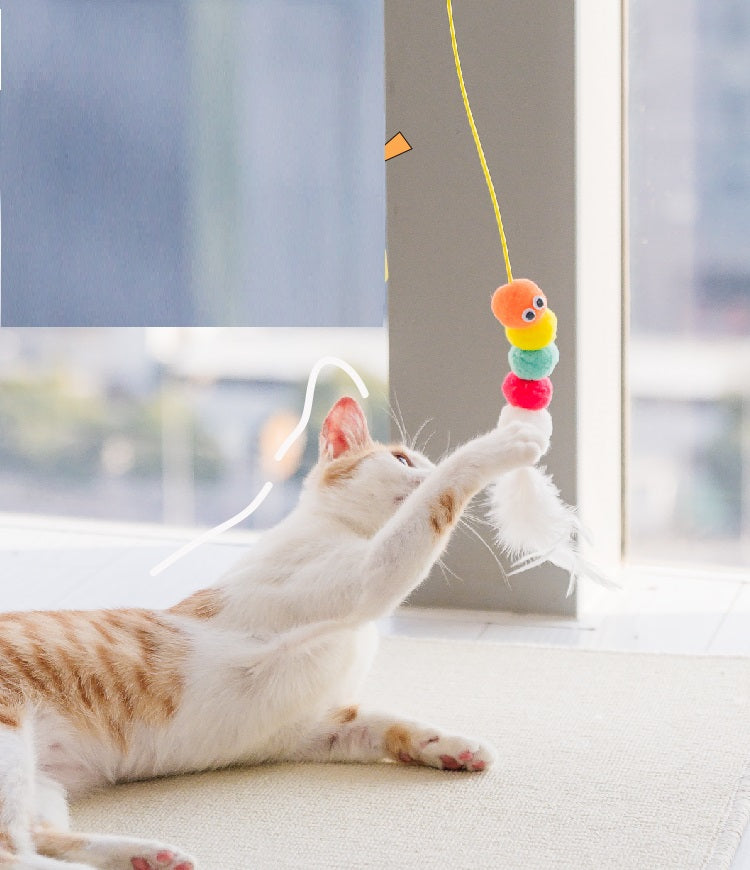 Interactive Pet Toy Telescopic Hanging Rope Grabbing Mouse