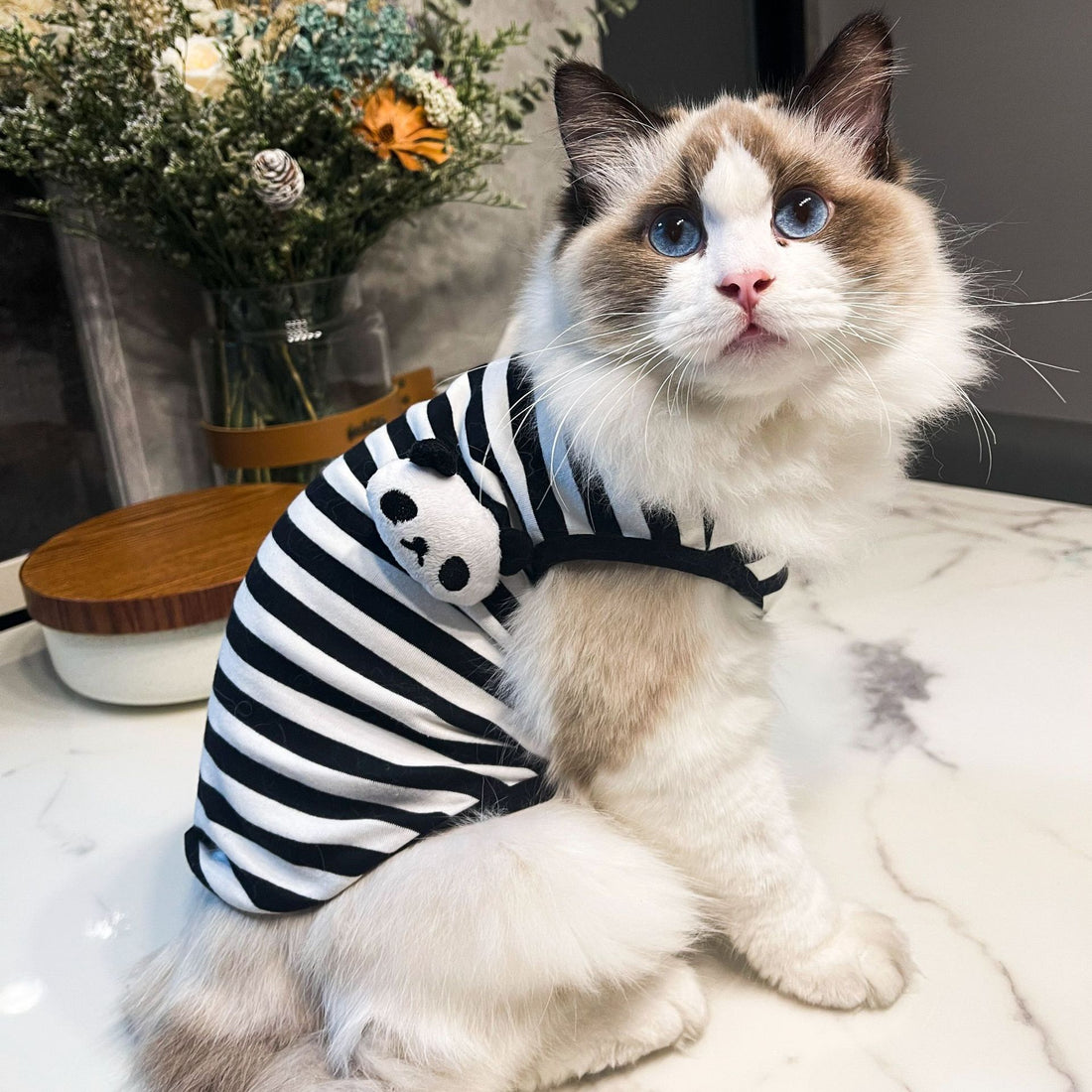 Striped Pet Vest Clothing For Small Pets
