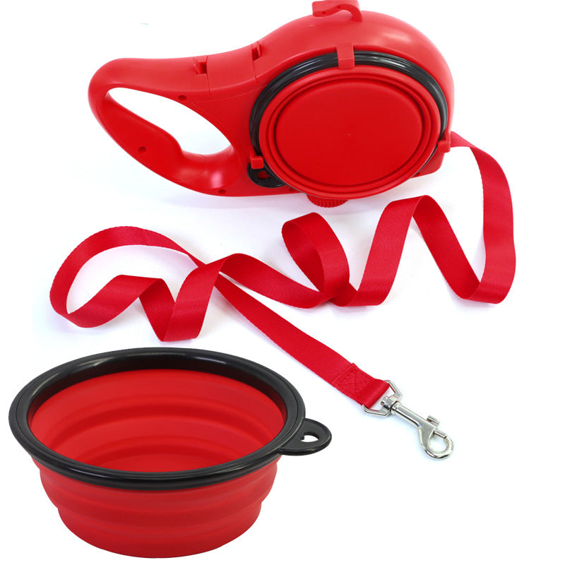 Portable 3 In 1 Pet Water Bottle With Leash
