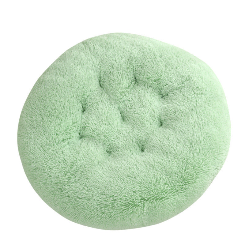 Round Plush Warm Pet Bed Comfortable Sleeping Mat House