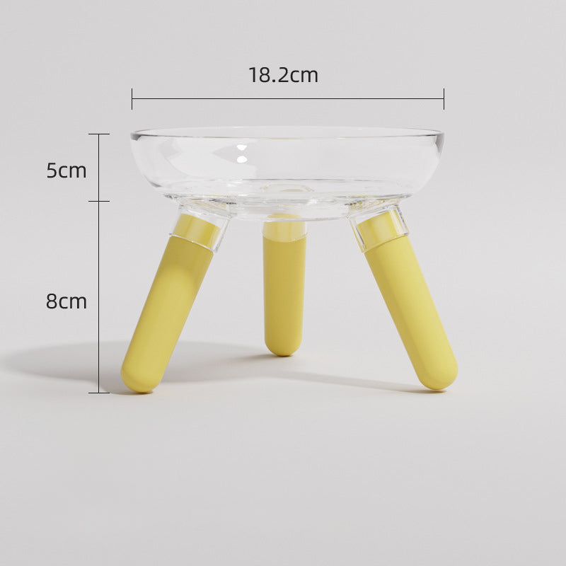 Transparent Glass Pet Feeding And Drinking Bowl Set