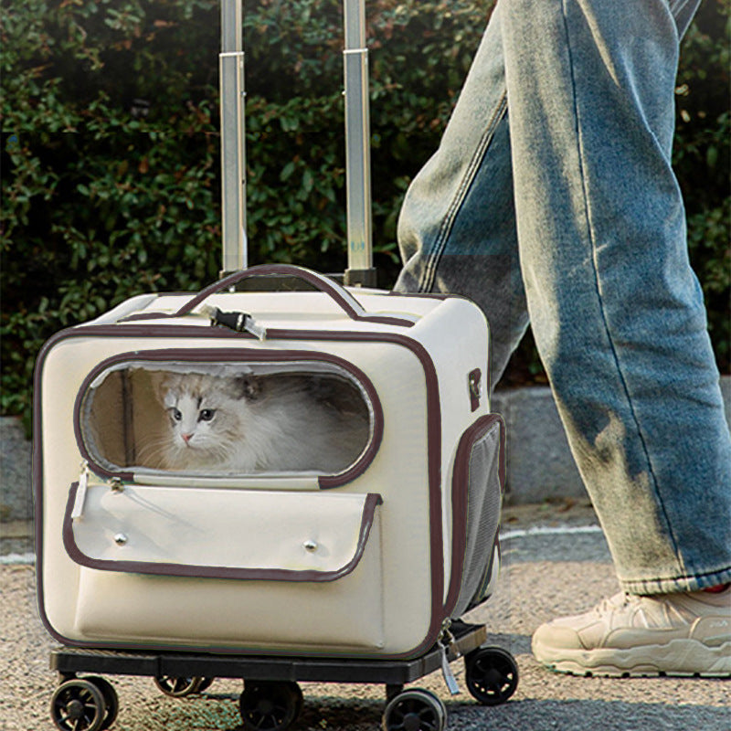 Stylish Anti Stress Pet Backpack Trolley Carrier Bag