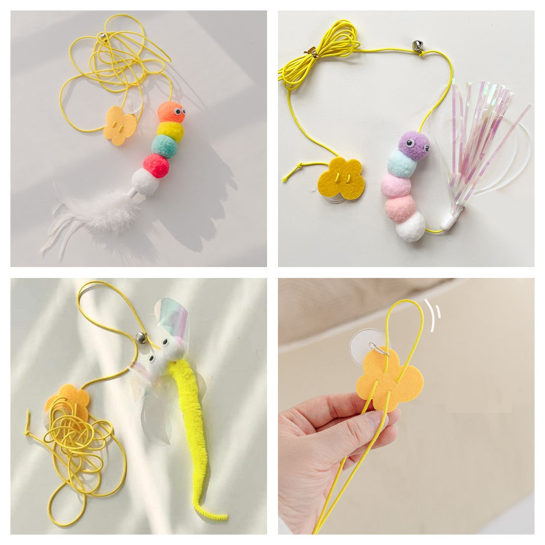 Interactive Pet Toy Telescopic Hanging Rope Grabbing Mouse