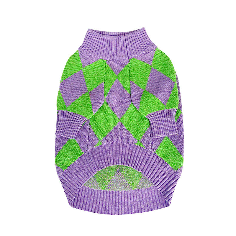 Trendy Plaid Pet Sweater Shirt