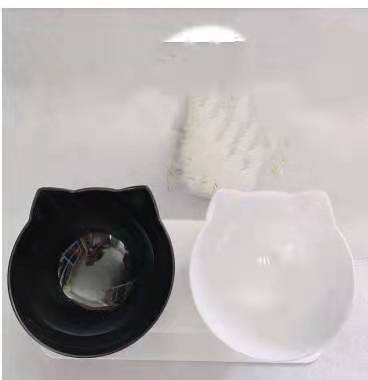 Non Slip Double Pet Bowl With Raised Neck Support Stand
