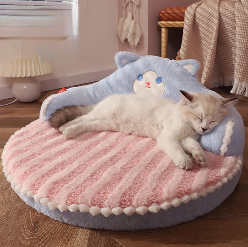 Washable Cozy Pet Bed With High Backrest All Season Design