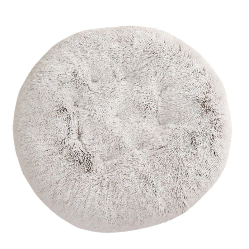 Round Plush Warm Pet Bed Comfortable Sleeping Mat House