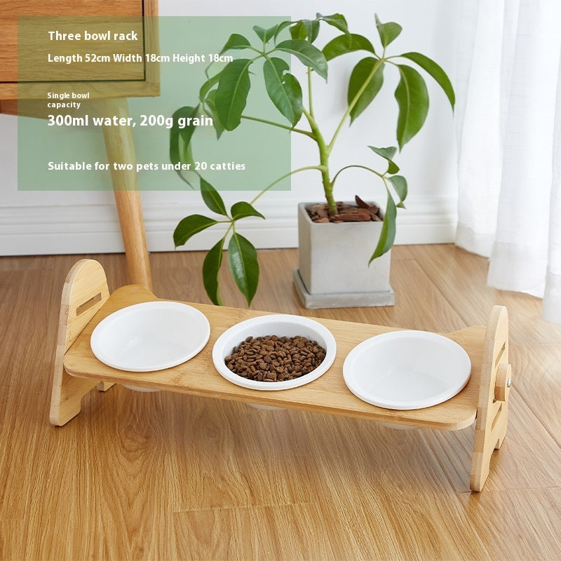 Oblique Mouth Pet Drinking Bowl For Neck Support
