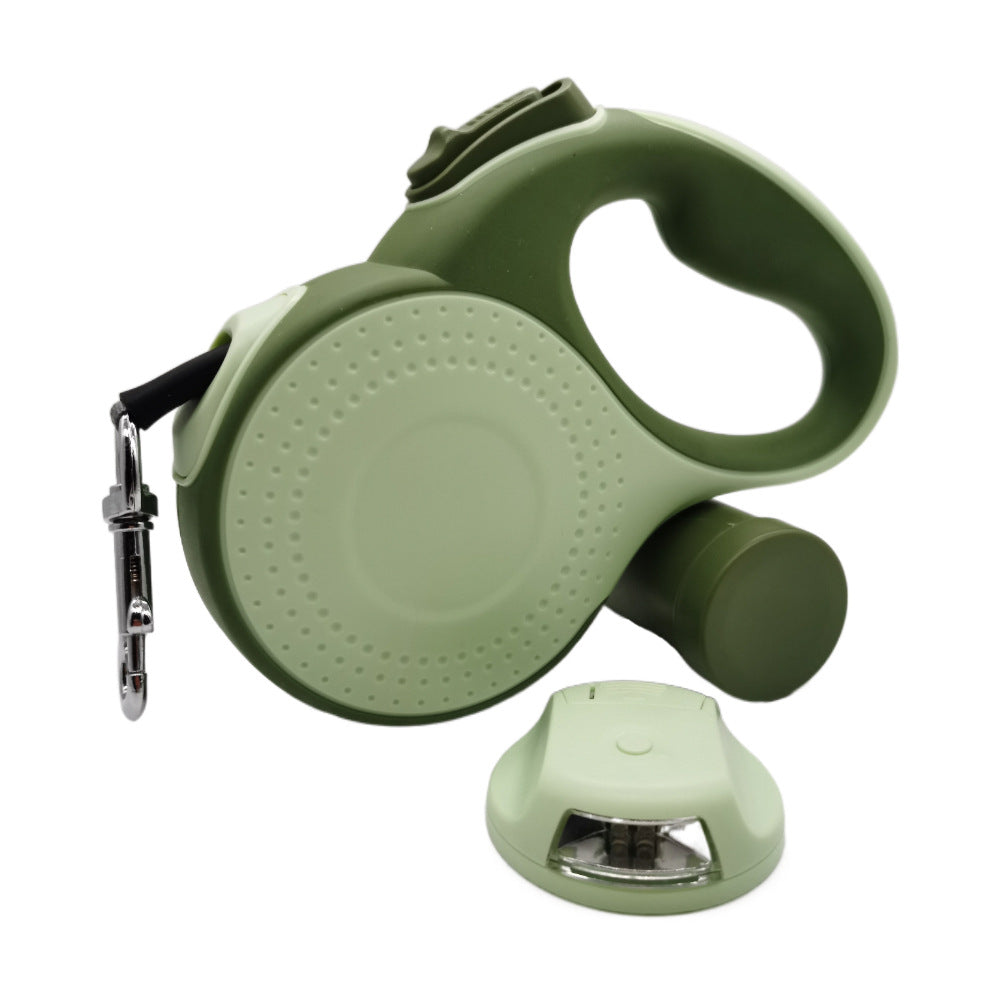 Automatic Retractable Pet Leash With Built In Waste Bag Dispenser