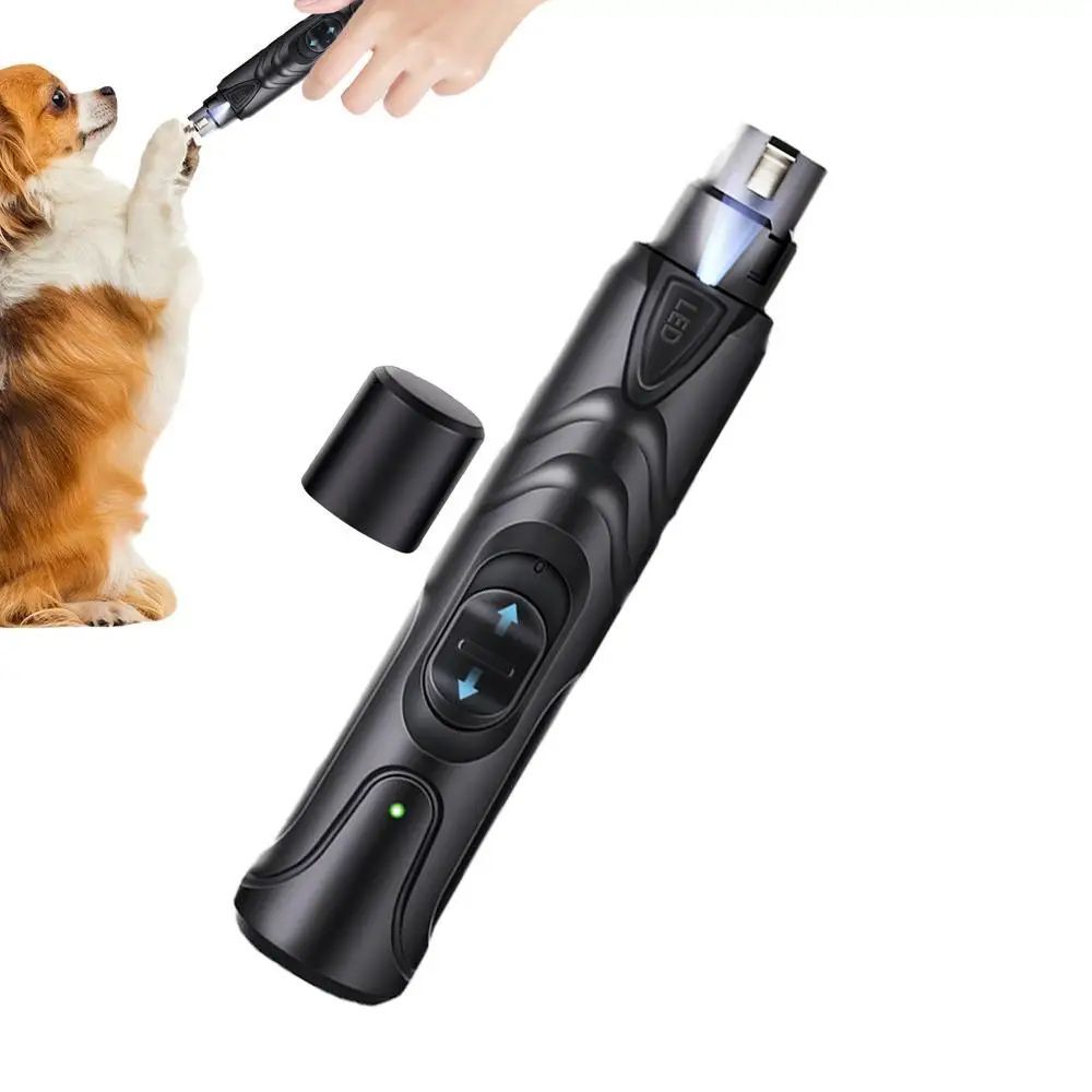 Lighted Rechargeable Pet Nail Grinder 2-Speed Grooming Tool