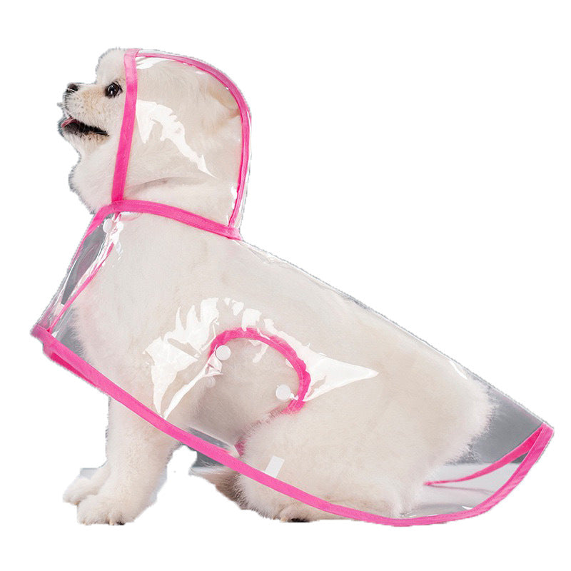 Transparent Waterproof Pet Raincoat With Hood
