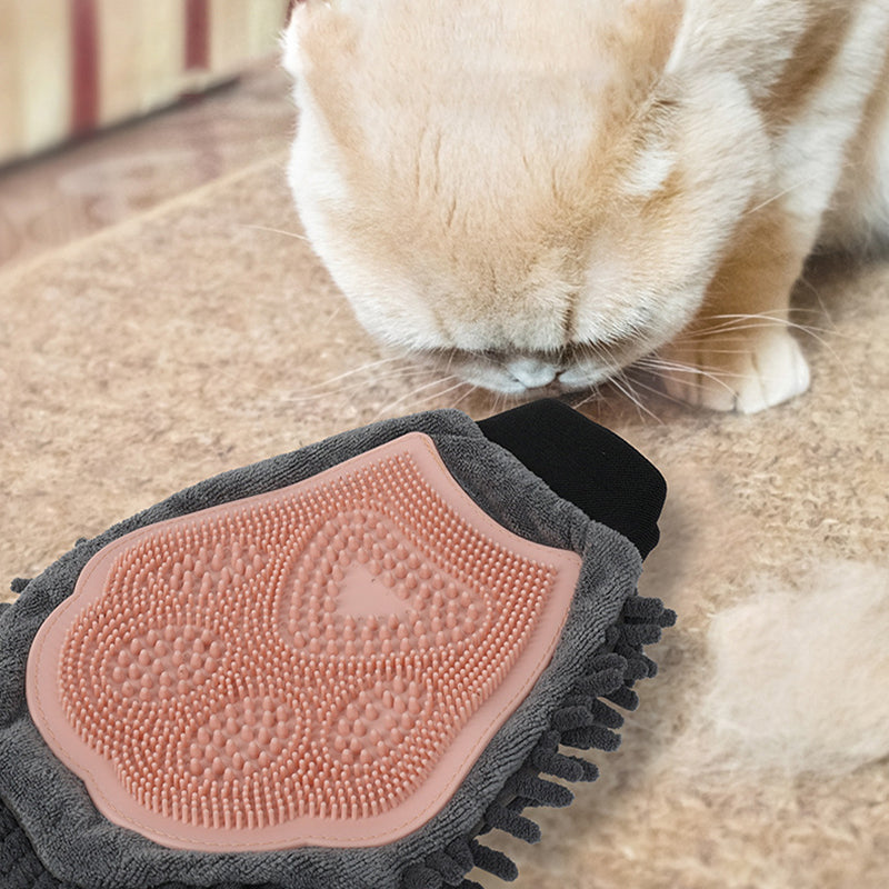 2-in-1 Pet Grooming Brush and Massage Glove